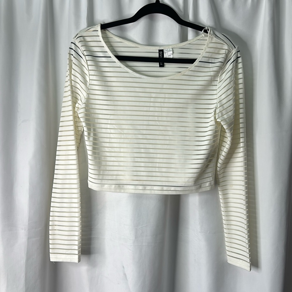 Crop top white and see through